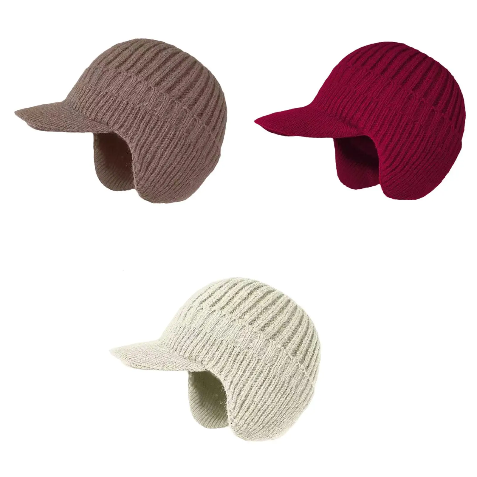 Motorcycle Ear Cover Baseball Cap Waterproof Knit Beanie Hat for Outdoor Sports