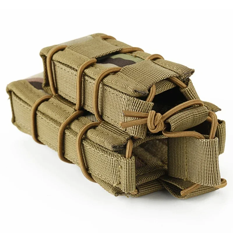 Tactical Molle Double Magazine Pouch,M4 M14 Airsoft Single 9mm Mag Carrier,Holder,Holster Hunting marsupio