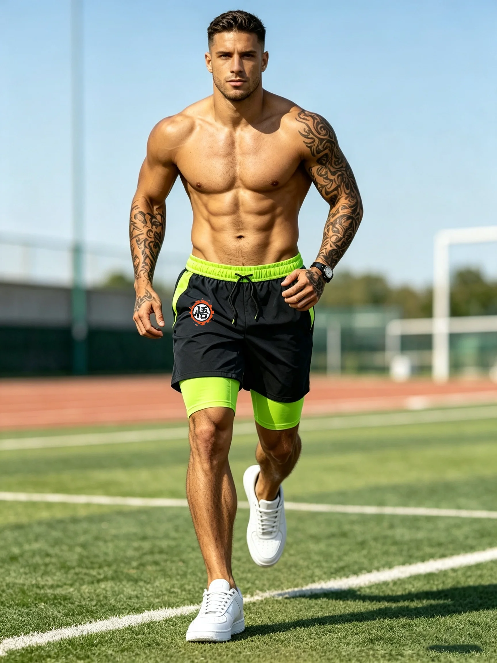 New Men's Quick-Dry Beach Shorts, Summer Beach Casual Swim Trunks, Elastic Waist Drawstring Surfing Shorts, Breathable Shorts