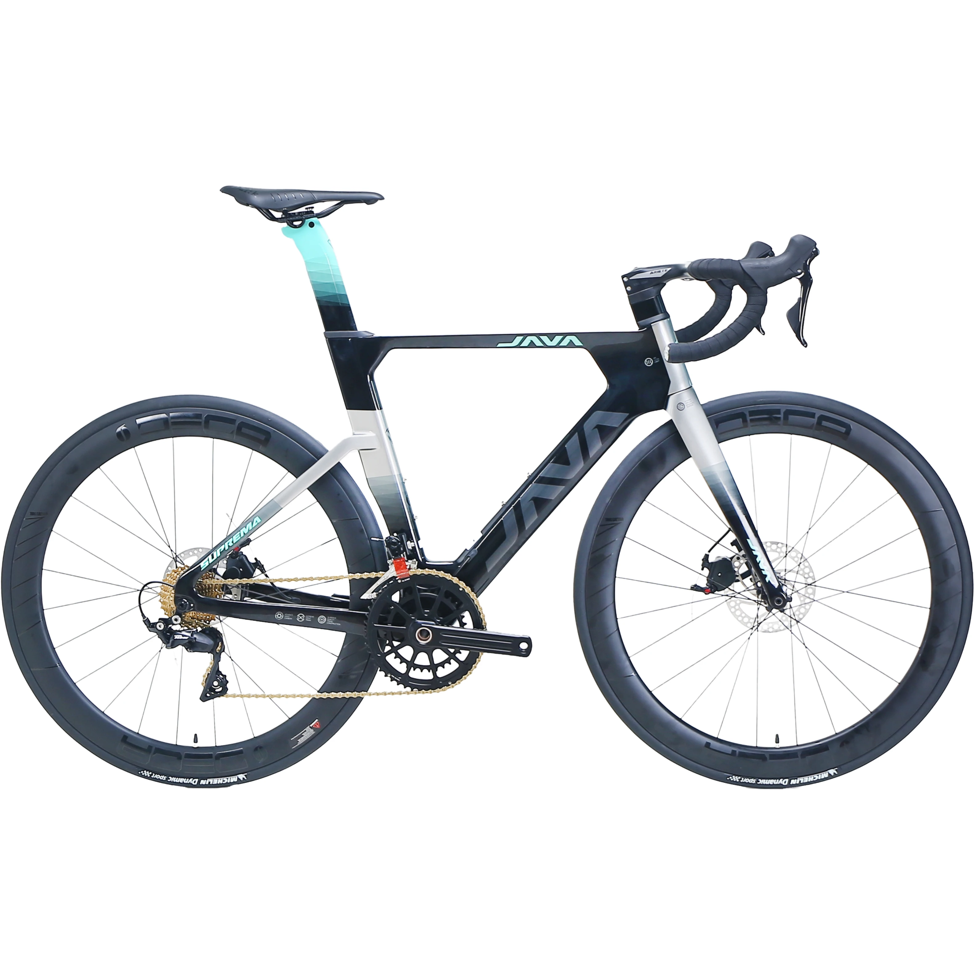 Bicicleta de Estrada Masculina Java SUPREMA de Boa Qualidade, Totalmente em Carbono, 24 Velocidades, Suporte OEM, Freio a Disco Hidráulico Personalizado