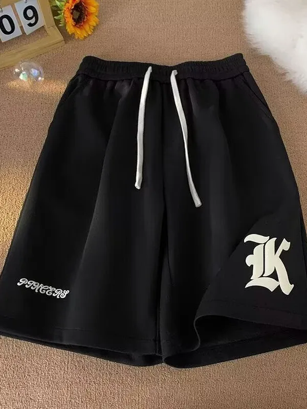

Ice Silk Casual orts Men's Thin Summer Trendy Running Sports Five-Point Haome Qui Dry Versatile Boys' Straight Leg Pants