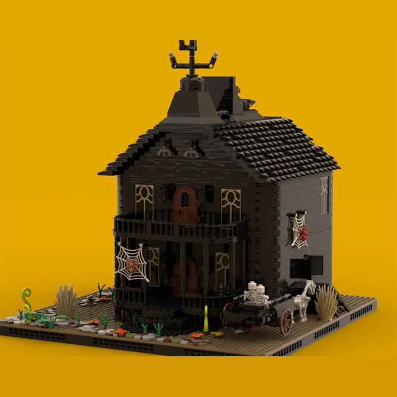 2805 stücke MOC SpookyHouses Modulare Spooky Haus Diorama Bausteine Kreative Montage Halloween Display Sammler Geschenk