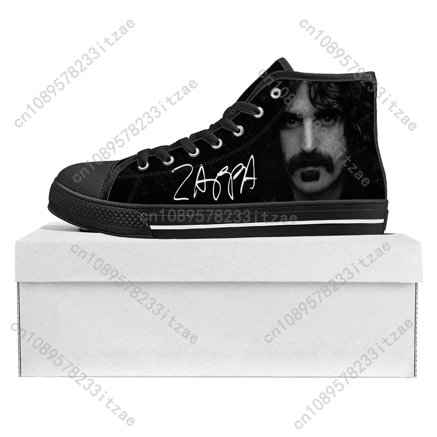 Frank Zappa Rock Musician Pop High Top High Quality Sneakers Mens Womens Teenager Canvas Sneaker Casual Couple Shoes Custom Shoe