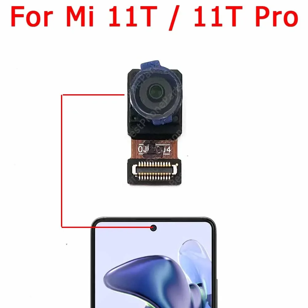 Camera Module For Xiaomi Mi 11T Pro 5G Selfie Frontal Small Facing Back Rear Camera Module Front View Backside Spare Parts