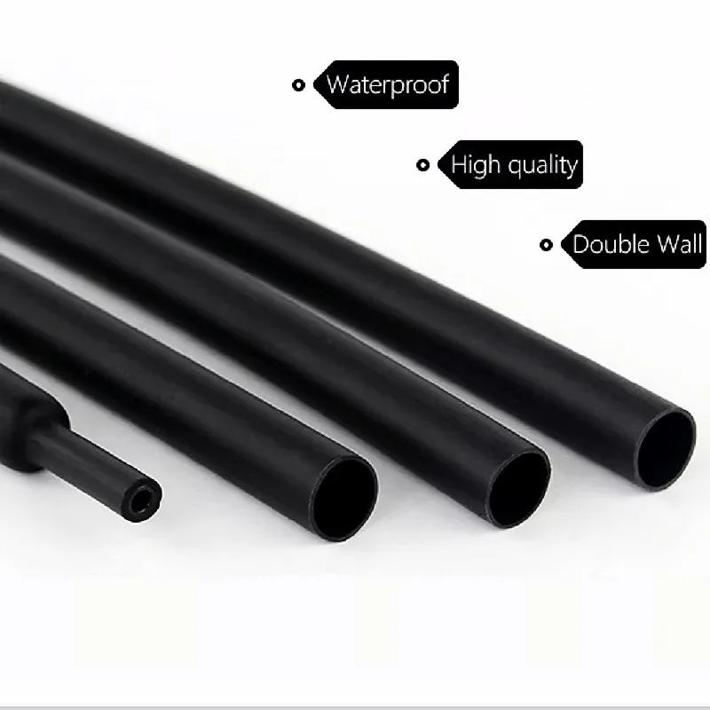 4:1 4/6/8/12/16/18/20/24/32/40/52/72mm Diameter Heat Shrink Heatshrink Tubing Wrap Wire Tube with Glue Tube Sleeving