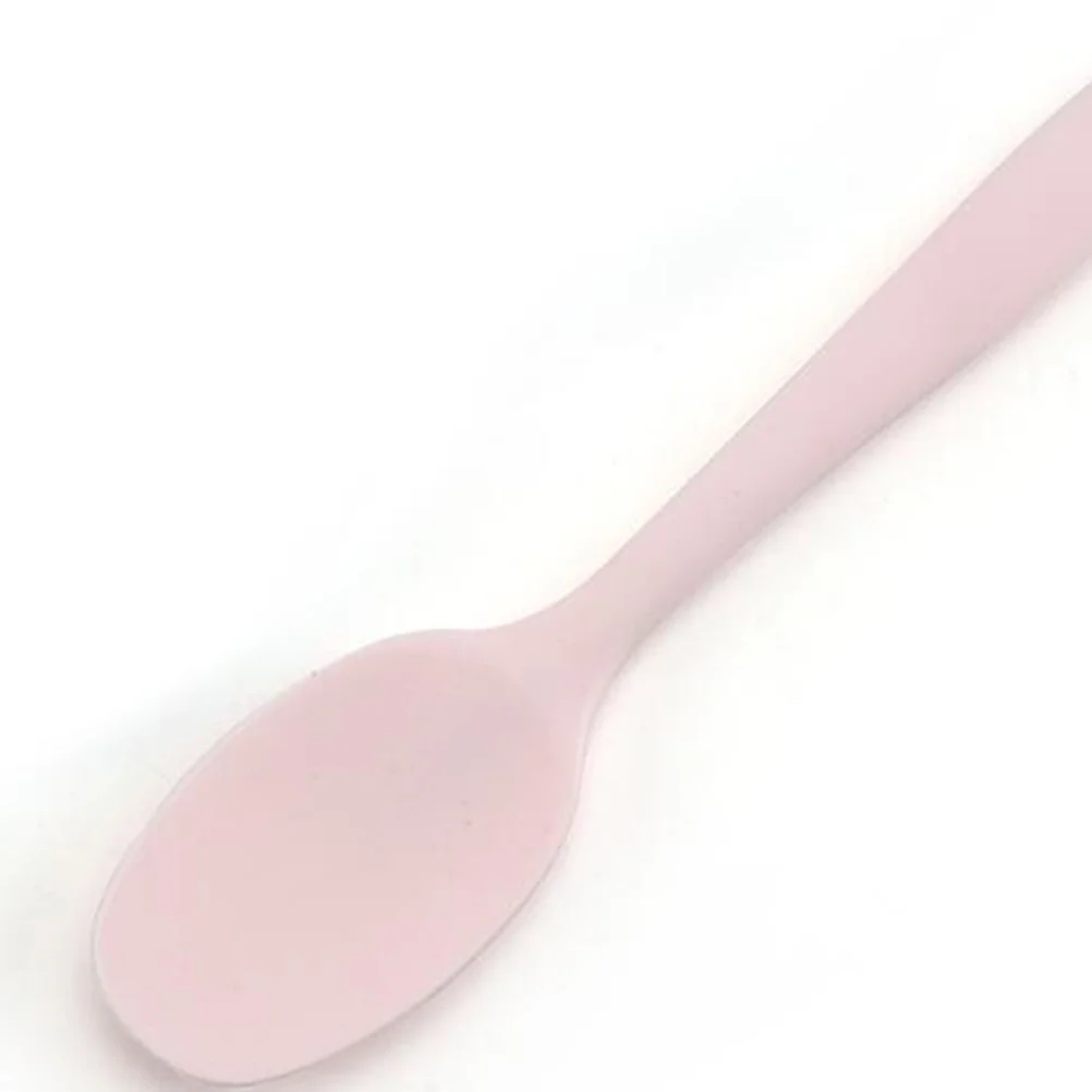 

4Pcs Lightweight Sturdy Silicon Spoon Food Serving Scoop Perfect for Mixing Serving Daily Use in Restaurants Blue Pink