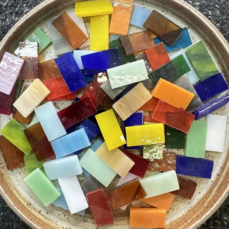

100g Clear Glass Mosaic Tiles Multi Color Mosaic Piece DIY Mosaic Making for mica Craft Hobby Arts Home Wall Decoration arte 917