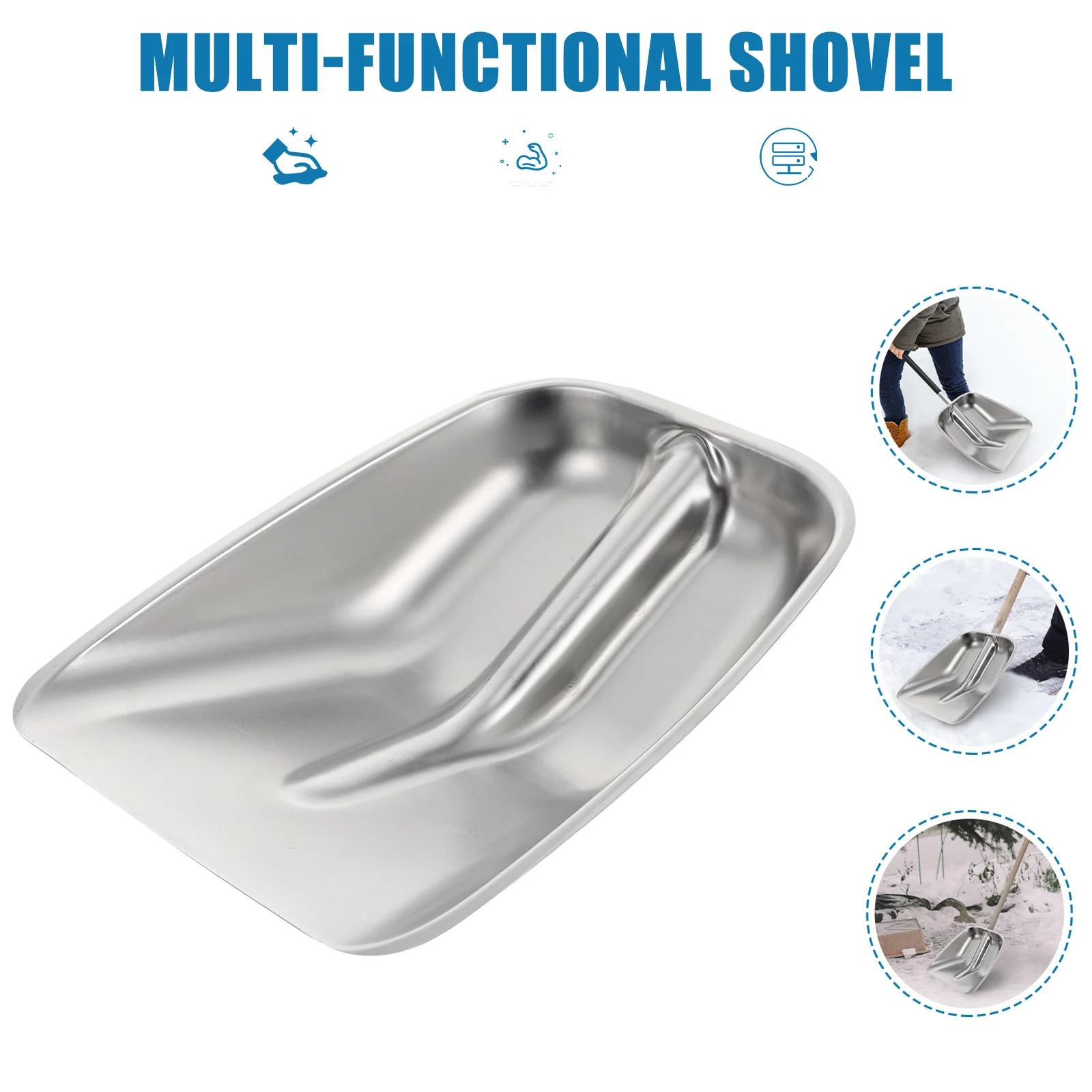 Stainless Steel Snow Removal Tool Multifunction Practical Grain Lightweight Outdoor Cleaner Multi-purpose Ice Cleaning