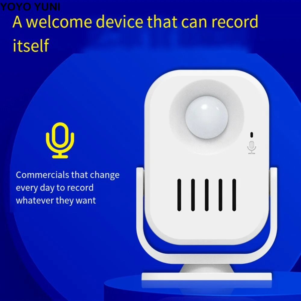 

Security Alarm Smart Voice-Activated Doorbell Infrared Motion Sensor Anti-theft Wireless Door Bell Rotatable Multi Language