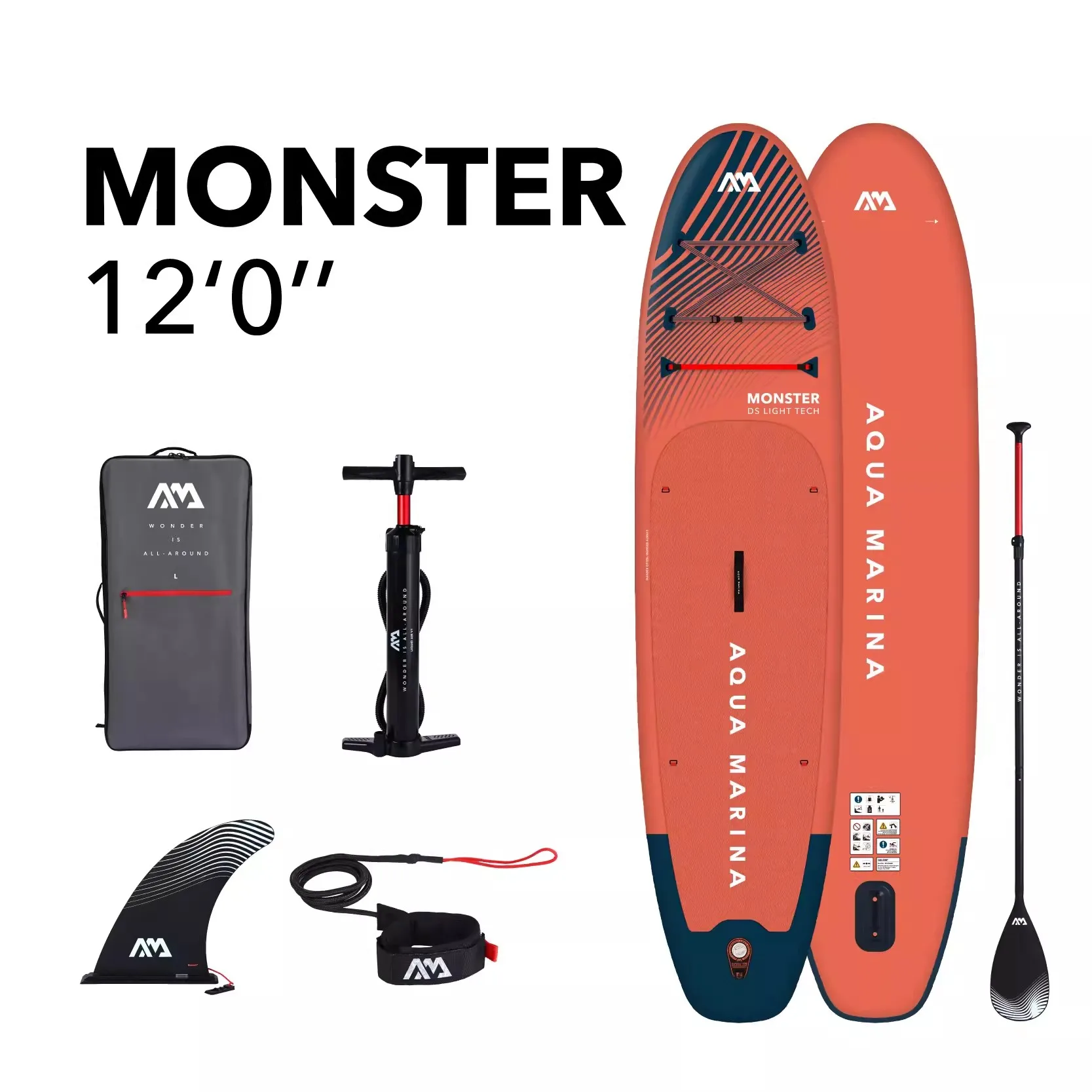 2023 new MONSTER stand up paddle board SUP 366*84*15cm inflatable surfboard surf water sport boat dinghy raft platform