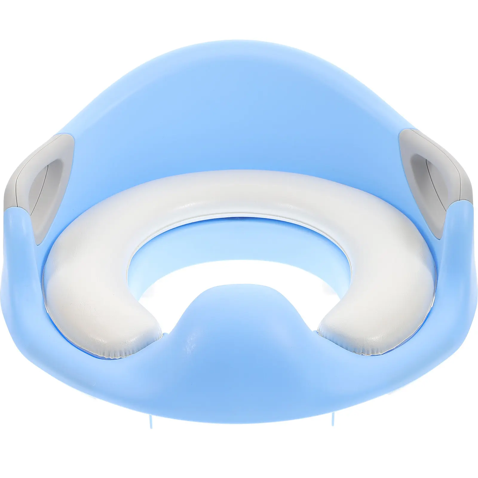 

1 шт. Детское сиденье для унитаза, тренировочное кольцо для приучения к горшку, с большими ручками, противоскользящими накладками, безопасное для самостоятельного использования
