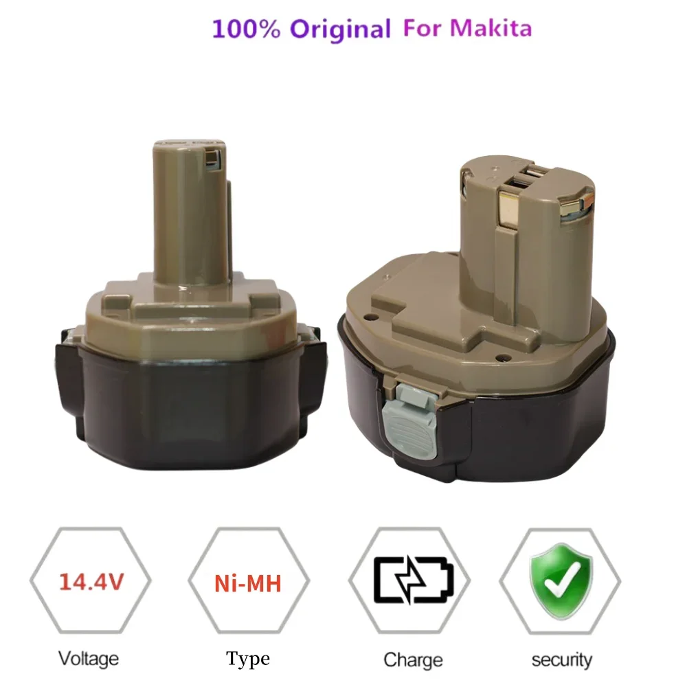 for Makita 14.4V NI-MH 4.8/6.8/9.8/12.8Ah Replacement Battery for Makita Battery 14.4V PA14 1420 1422 1433 1434 1435 1435F 19269