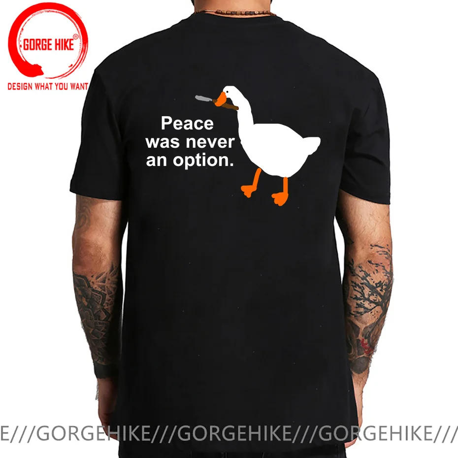 Peace Was Never An Option Kawaii Funny Print Women T Shirt Men Cool Streetwear T-Shirt Punky Tee Clothing Vintage Hip Hop Tshirt