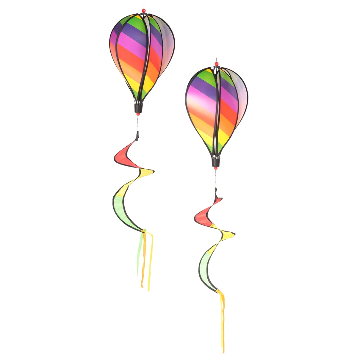 ABLQ 2PCS Balloon Wind Spinner Striped Windsock Balloon Yard Decor Spiral Balloon Windmill