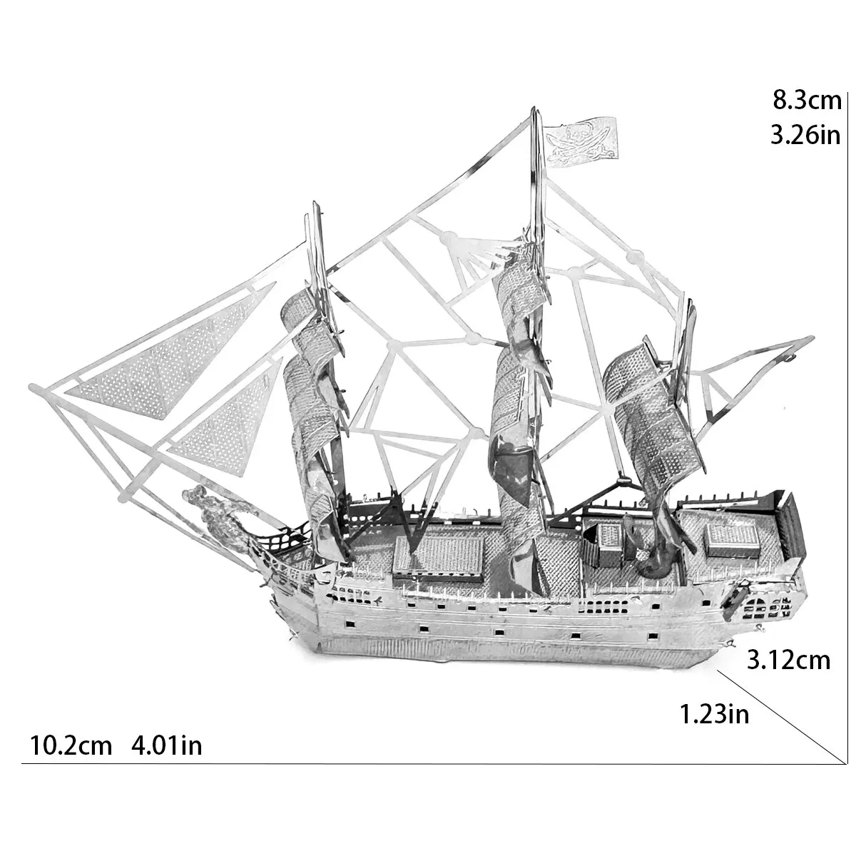 ブラックパール海賊船3Dメタルパズルモデルキットダイイレーザーカットパズルジグソーパズル子供用おもちゃ