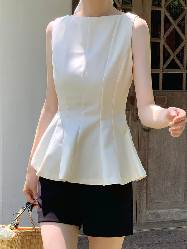 Hebe Sle Chic Slimming Svel irt ผู้หญิงฤดูร้อนใหม่แฟชั่นเอวกระชับกอร์เอิร์ต Commute Sle