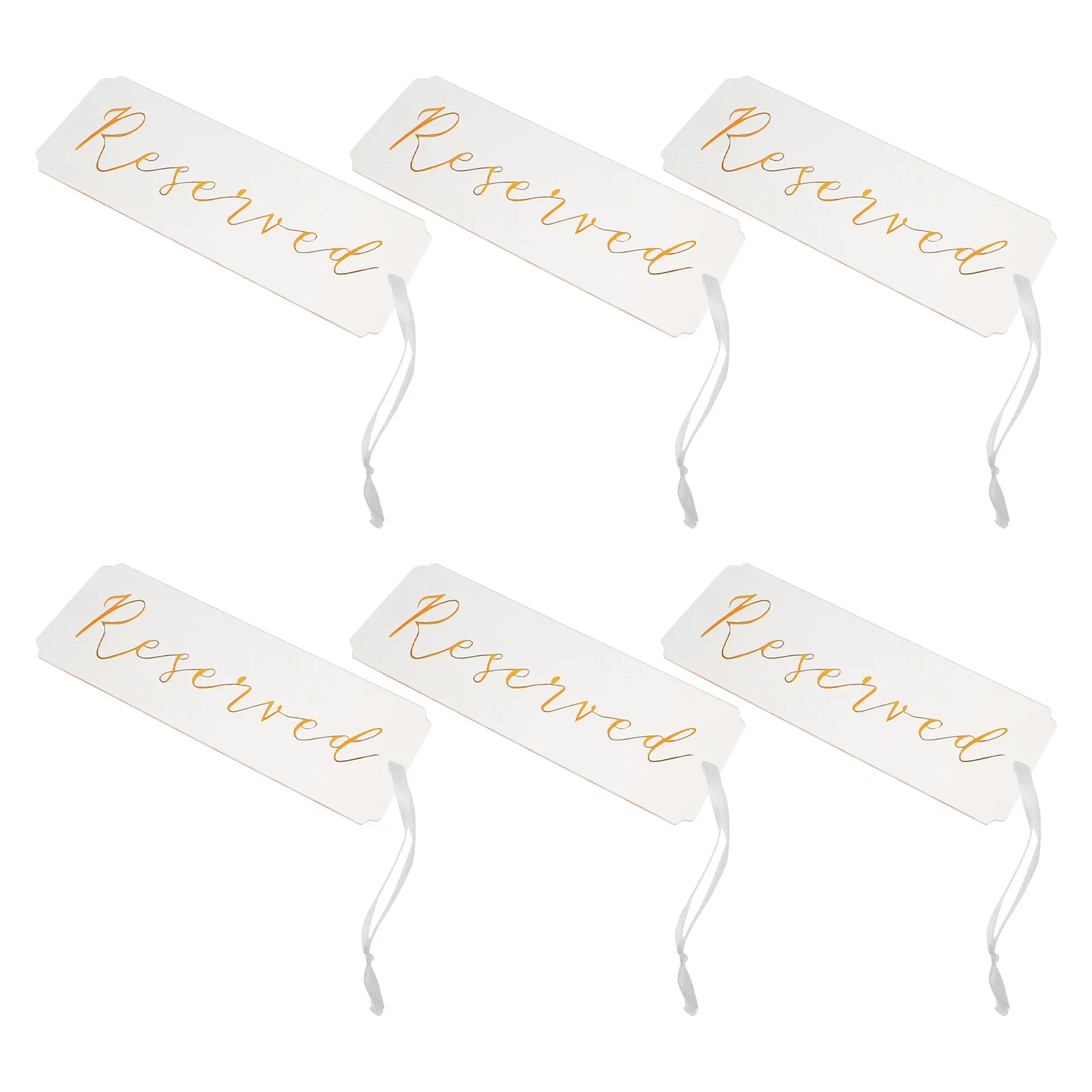 

6 Pcs Acrylic Reserved Cards Signs for Wedding Reception Signage Table Arcylic Seating Hotel Hanging
