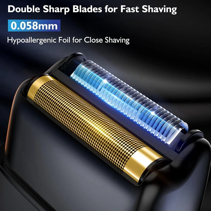 Foil Shaver,Shaver For Men With Ultra-Thin Foil Meshes,IPX7 Waterproof Mens Shaver With 3-Speed Control