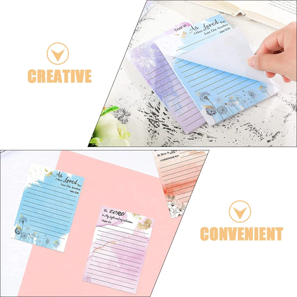 Multi-uso Suave Writing Memo Pads, Notebook Sticky Notes, Tabs, 8 Livros