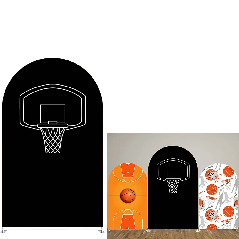 Basketball Arch Backdrop Cover with Elastic Bands for  Sports Birthday Parties, Newborn Photograph Decoration Props