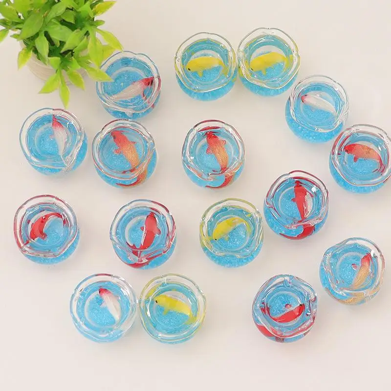 [JN] 1 قطعة حوض السمك بيت الدمية زخرفة المنزل اللعب دمية مصغرة محاكاة الزجاج خزان الأسماك نموذج DIY بها بنفسك