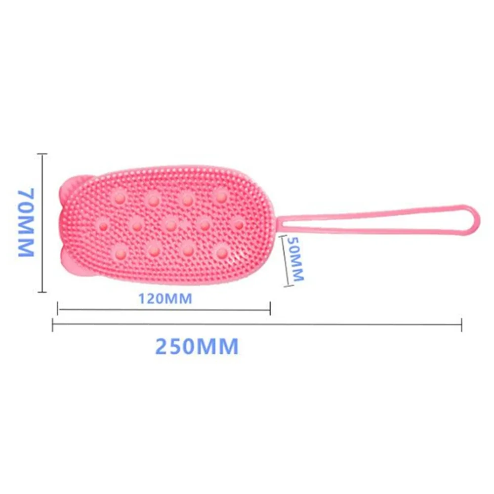 Silicone Body Scrubber Shower Exfoliating Scrub Sponge Bubble Bath Brush Massager Skin Cleaner Cleaning Pad Bathroom Accessories