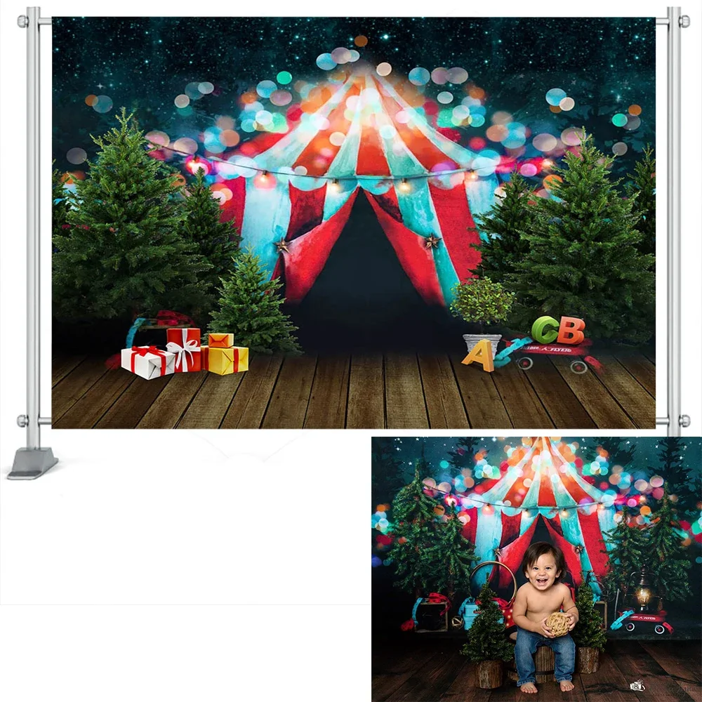 CircusThemed 어린이 현금 스매시 사진 배경, 첫 번째 생일 소품, 아기 예술적 초상화 텐트, 어린이 배경 사진 스튜디오
