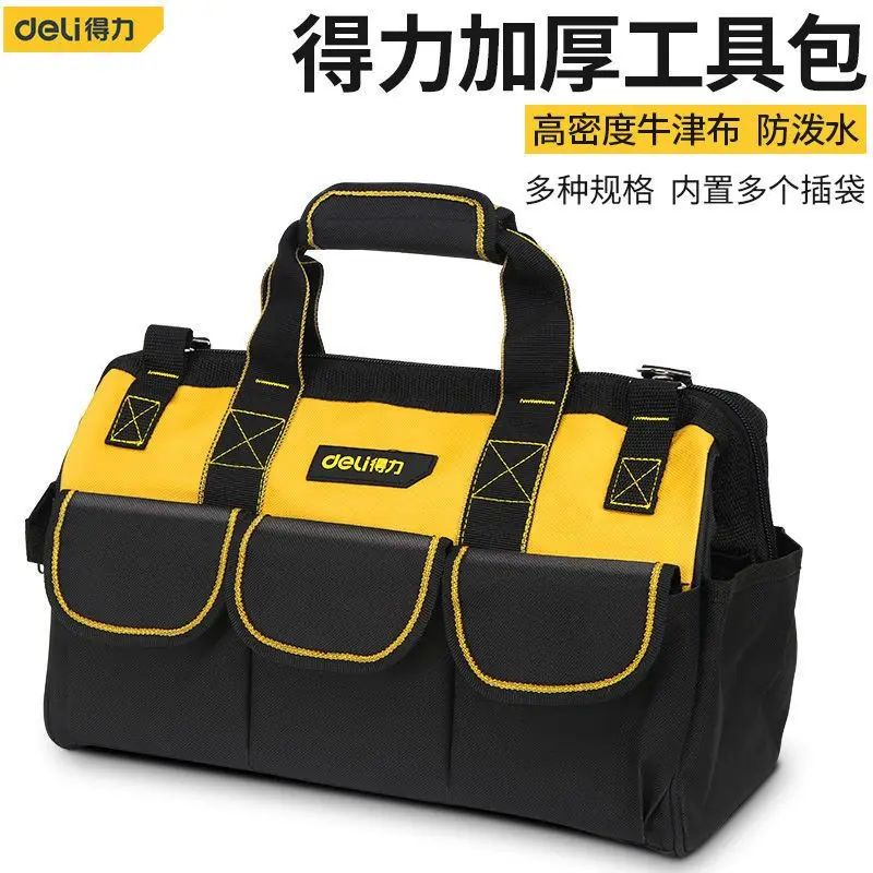 Tool Kit Electrician Canvas Large Capacity Wear-resistant Multi-functional Thickened Base for Construction Site Carpentry