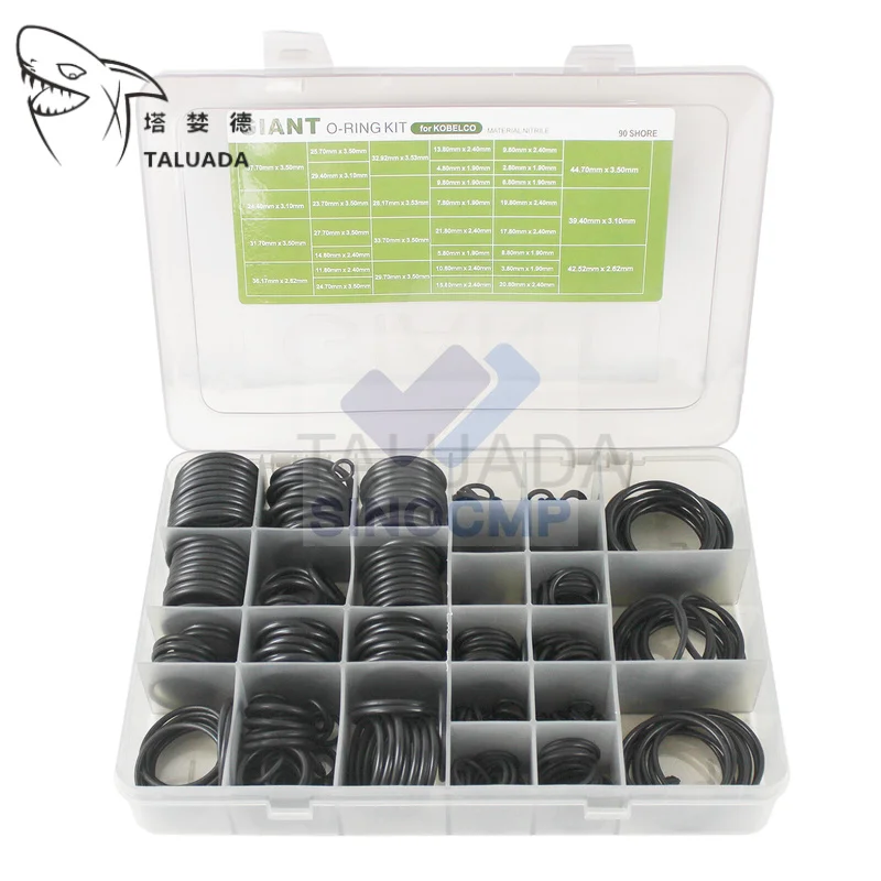 447PCS For Kobelco SK100 SK200 SK300 SK400 O-Ring Box Oil Seal Gaskets Excavator