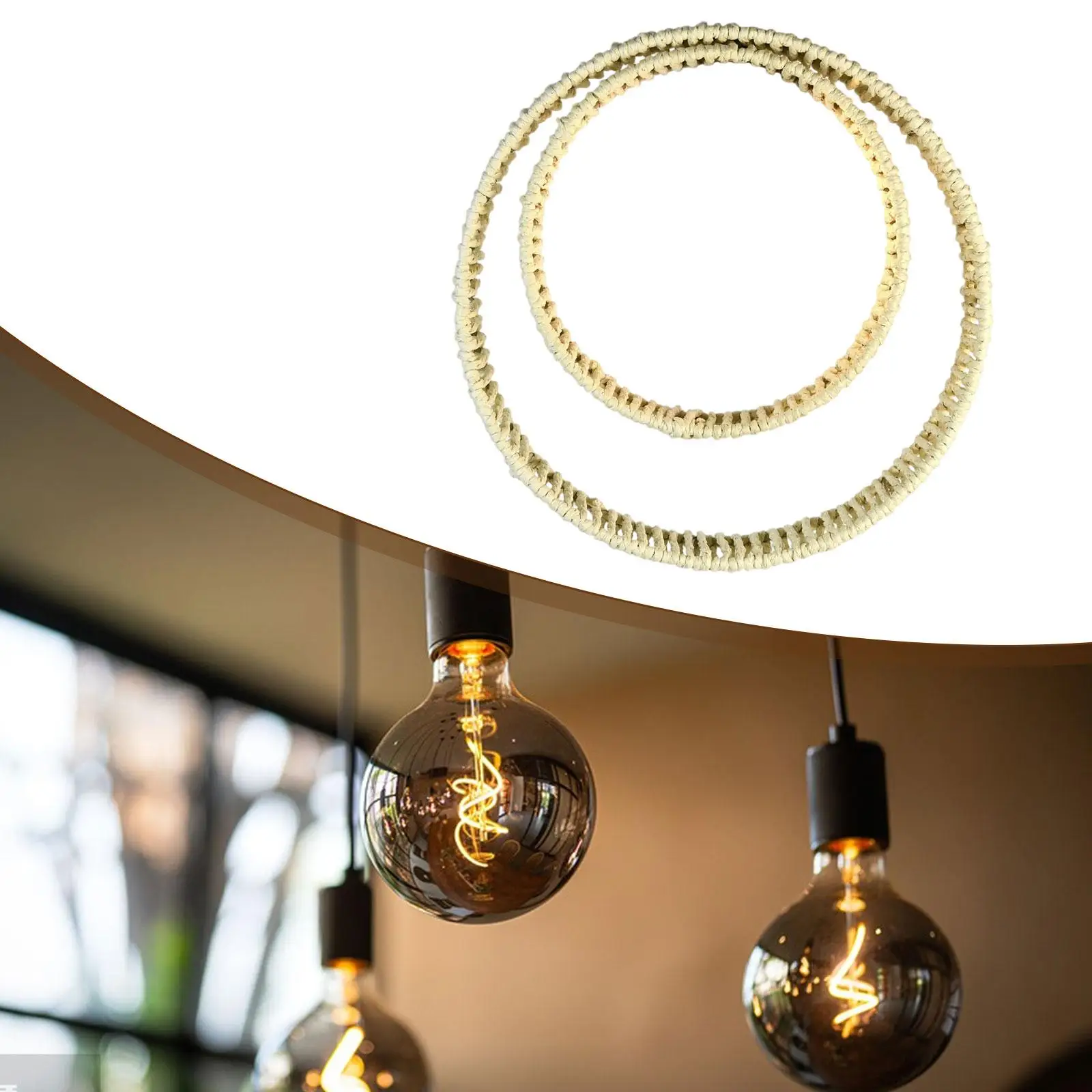 

Pendant Light Shade Ornament Woven Light Cover for Farmhouse Kitchen Bedroom