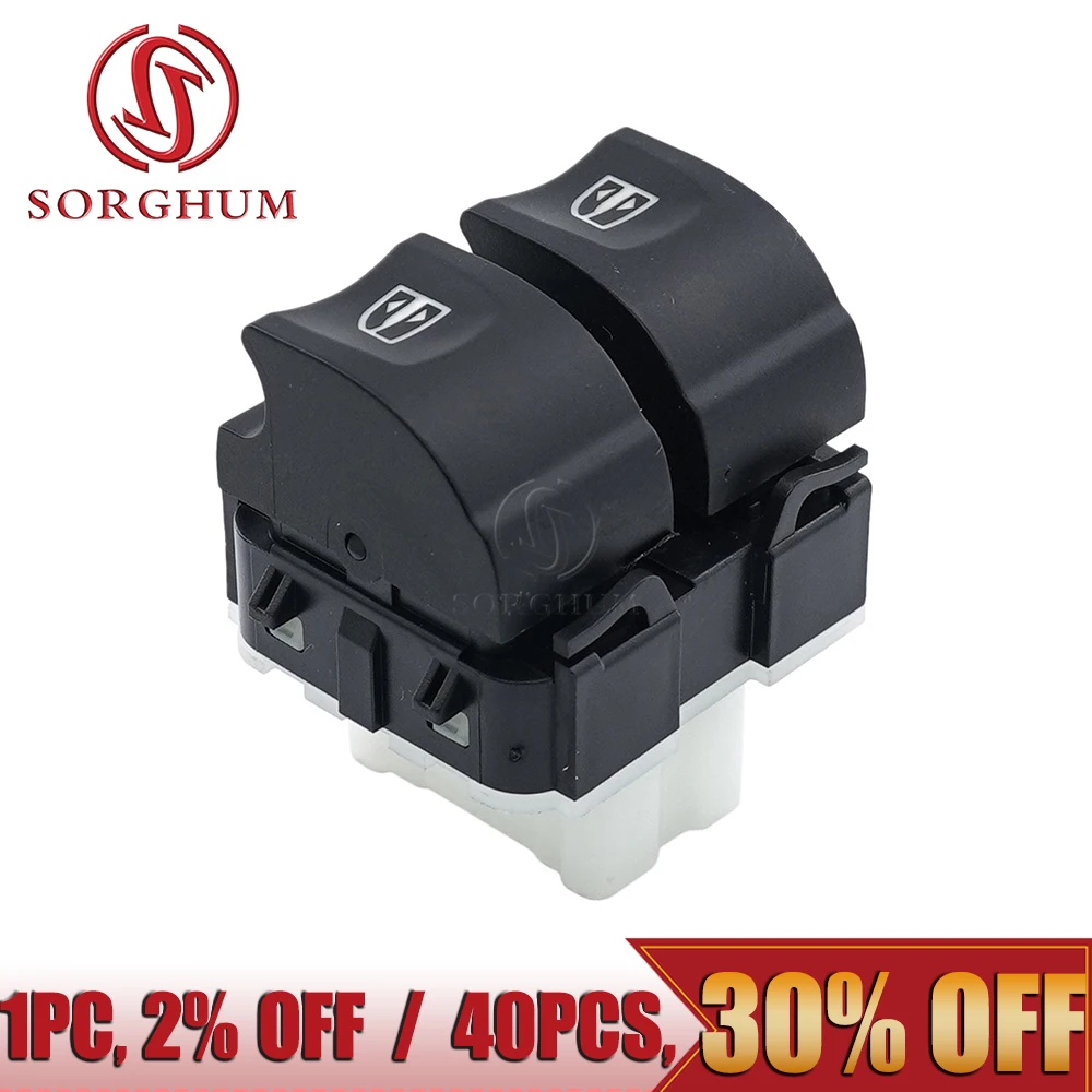 

SORGHUM 254118722R 254118044R Car Double Window Lifter Switch Button For Renault Trafic Clio Mk4 MK3 Loga Symbol KANGOO Captur