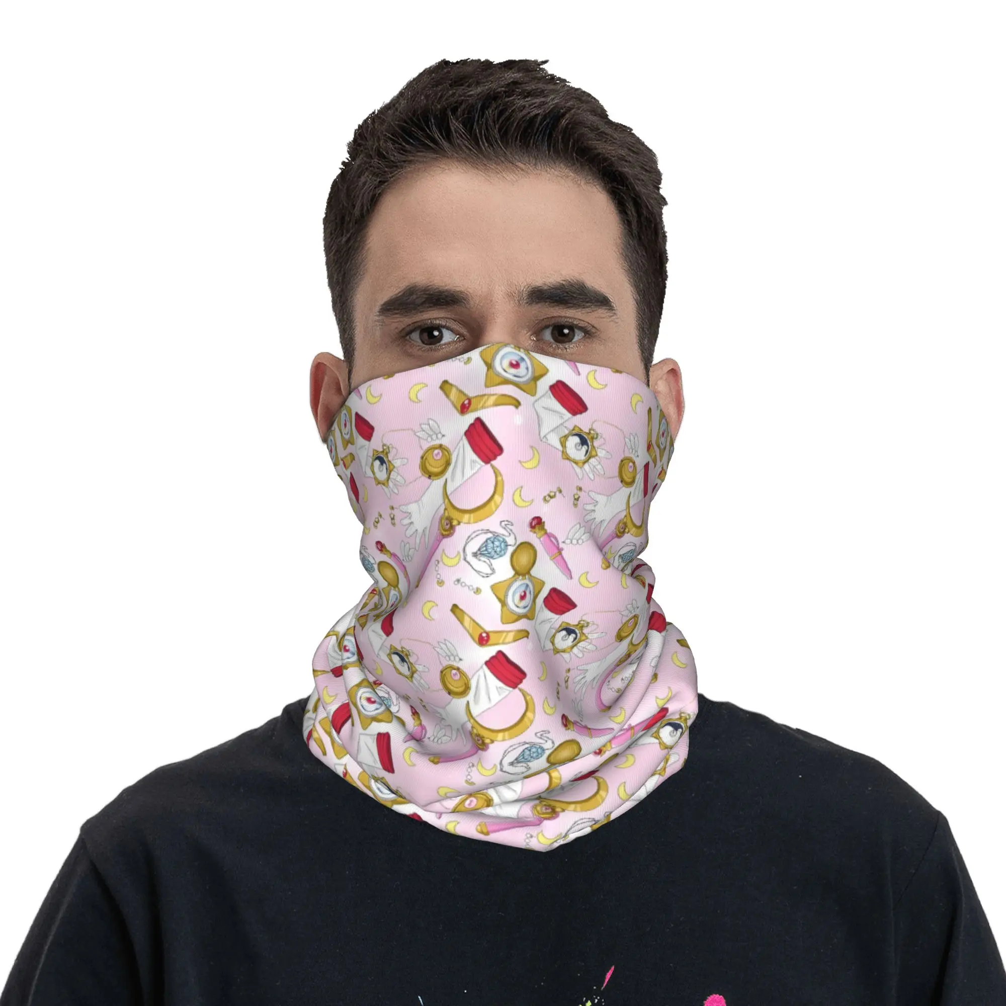 

{designName Bandana Neck Gaiter Windproof Face Scarf Cover Women Men Cartoon Girl Headband Tube Balaclava