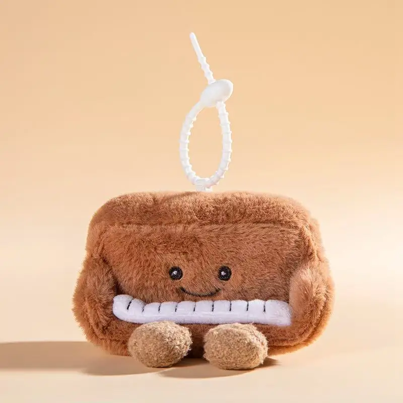 15cm Creative Musical Instrument Food Sports Series Backpack Pendant Keychain Filled Plush Toy Doll Cartoon Anime Gift Doll