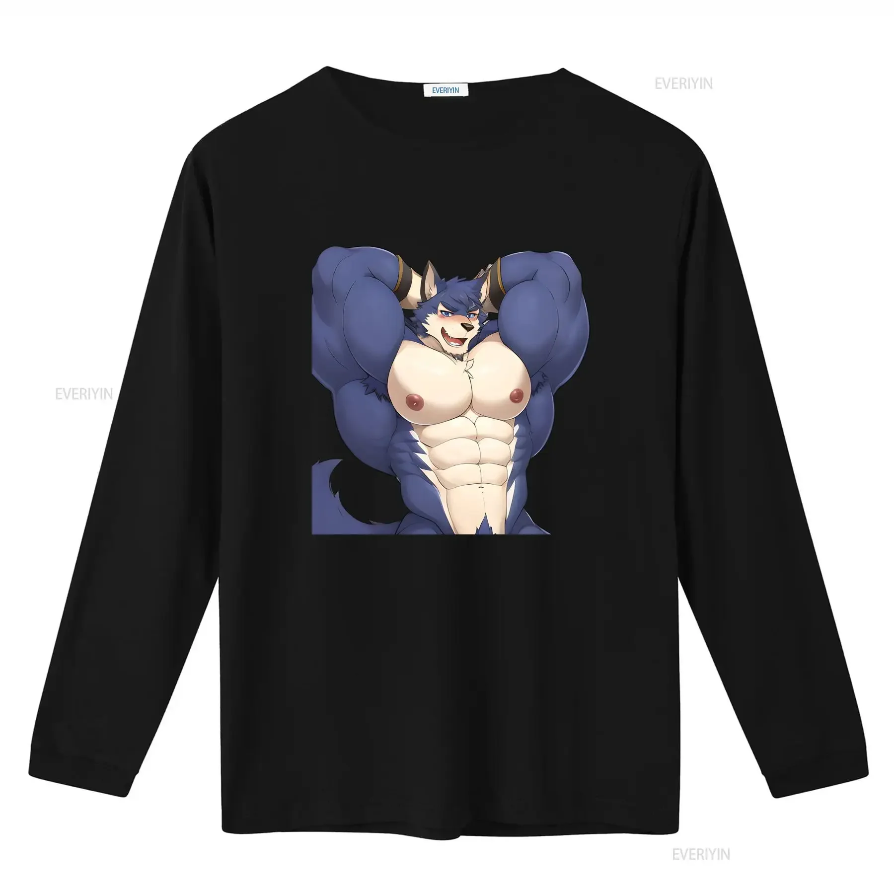 Furry Bara Muscle Stud Tiddies Fursona Gay Abs Yaoi Barazoku T Shirt for  vintage Washed Breathable Versatile
