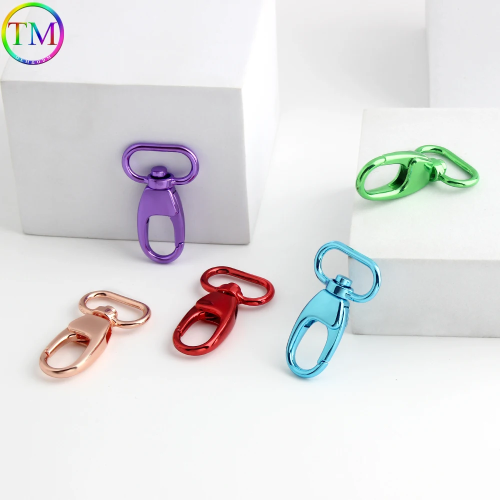 1 Inch Candy Color Rotating U-Shaped Metal Lobster Claw Buckle For Snap Hook Strap Key Chain Metal Crafts Hardware Accessories