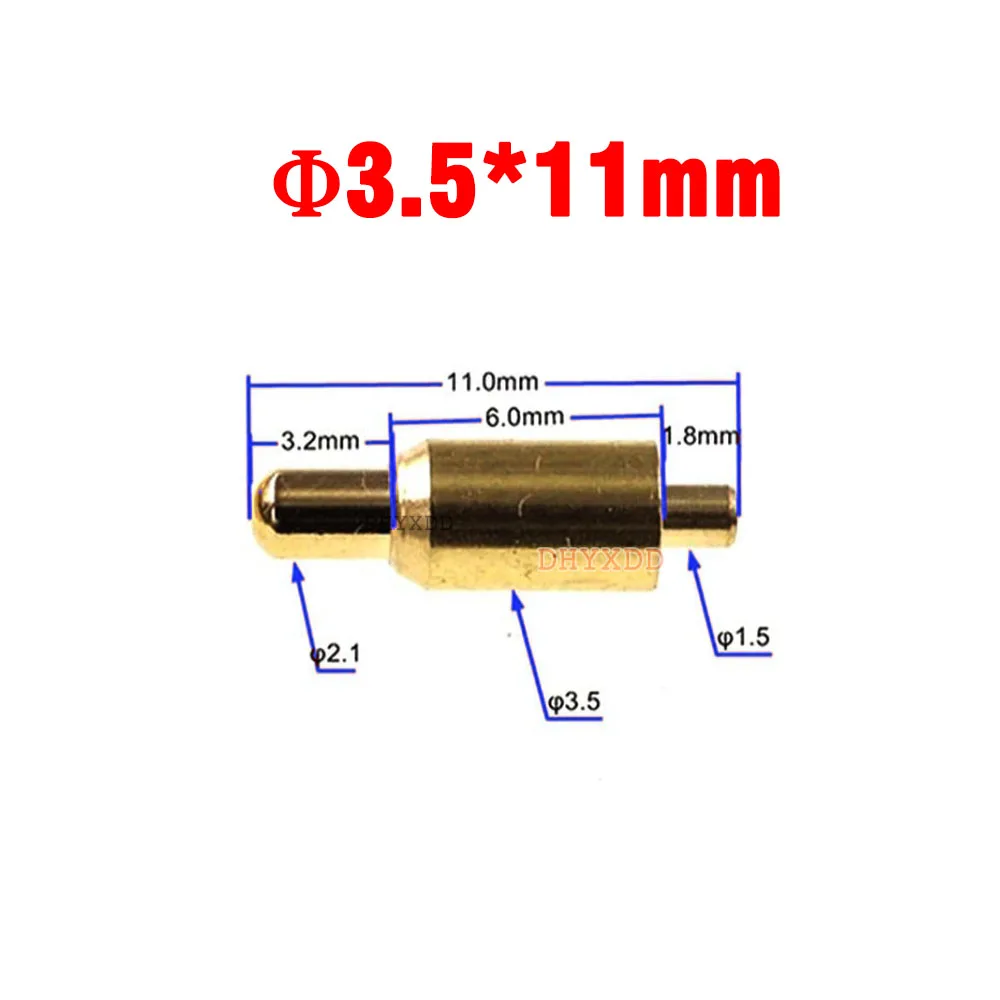 10pcs Spring Loaded Header Charging thimble 3.5 x 11mm Antenna probe Diameter 3.5x11 POGO PIN signal pin 7.8 mm Height Above PCB