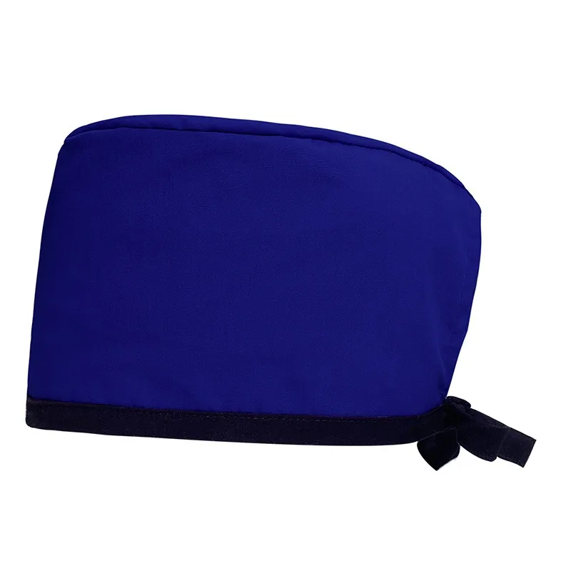 Adjustable Tie Back Scrub Cap Breathable Medical Work Hat Reusable Surgical Head Cover for Nurse Doctor Hospital
