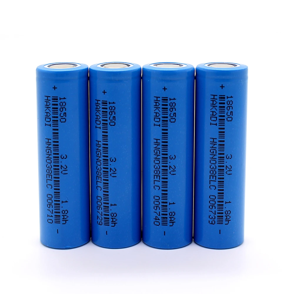 3.2V 18650 1500mAh 1800mAh 2000mAh LiFePO4 Battery Long Cycle Rechargeable Cell For DIY Solar Light Outdoor Power Supply Kis