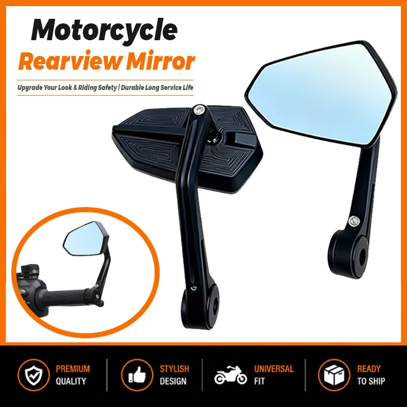 Motorcycle Handlebar End Mirror Motorcycle Rearview Mirror Black Side Mirror For  Suzuki GSX-S1000 GSX-S1000GT For Kawasaki Z800