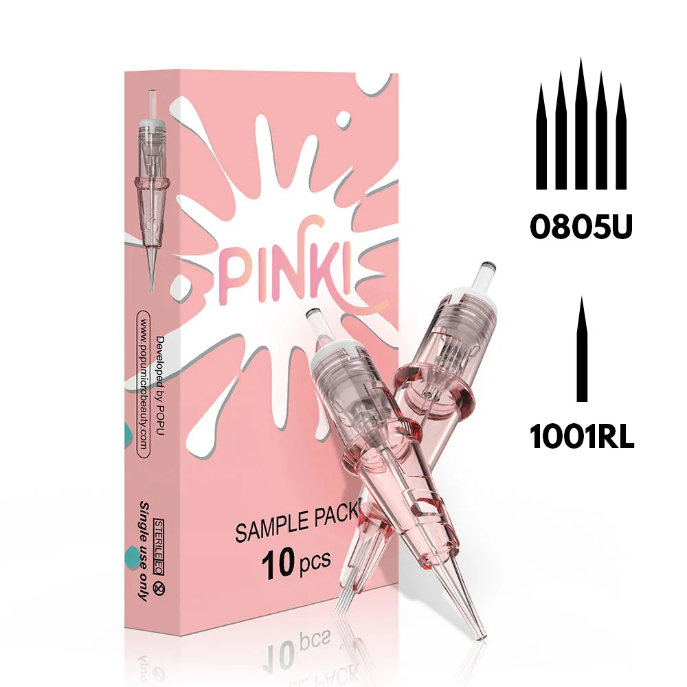 

PINKI PMU SMP иглы для картриджей 1001RL 0805U смешанный размер перманентный макияж бровей микроблейдинг для картриджа тату-машины