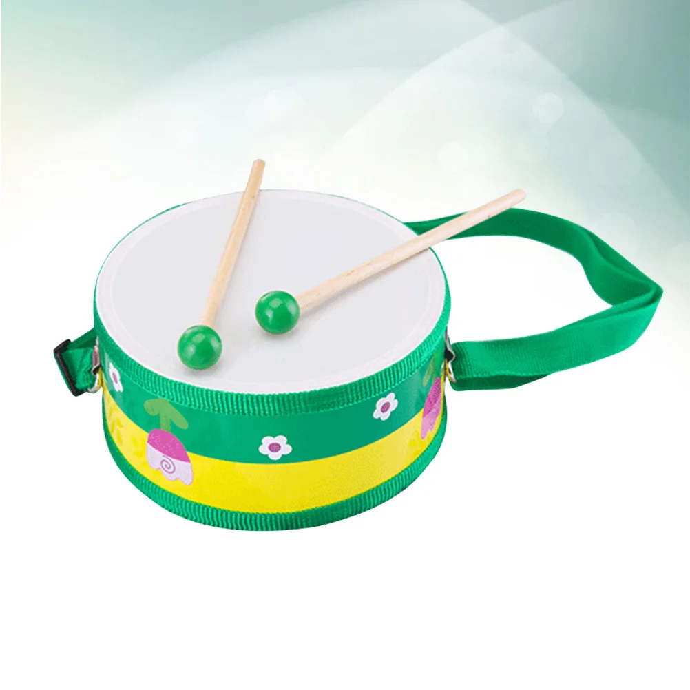Cartoon Hand Double-Sided Drum Wooden Instrument for Kids Music Education Rhythm Play Hand Drum for Kids