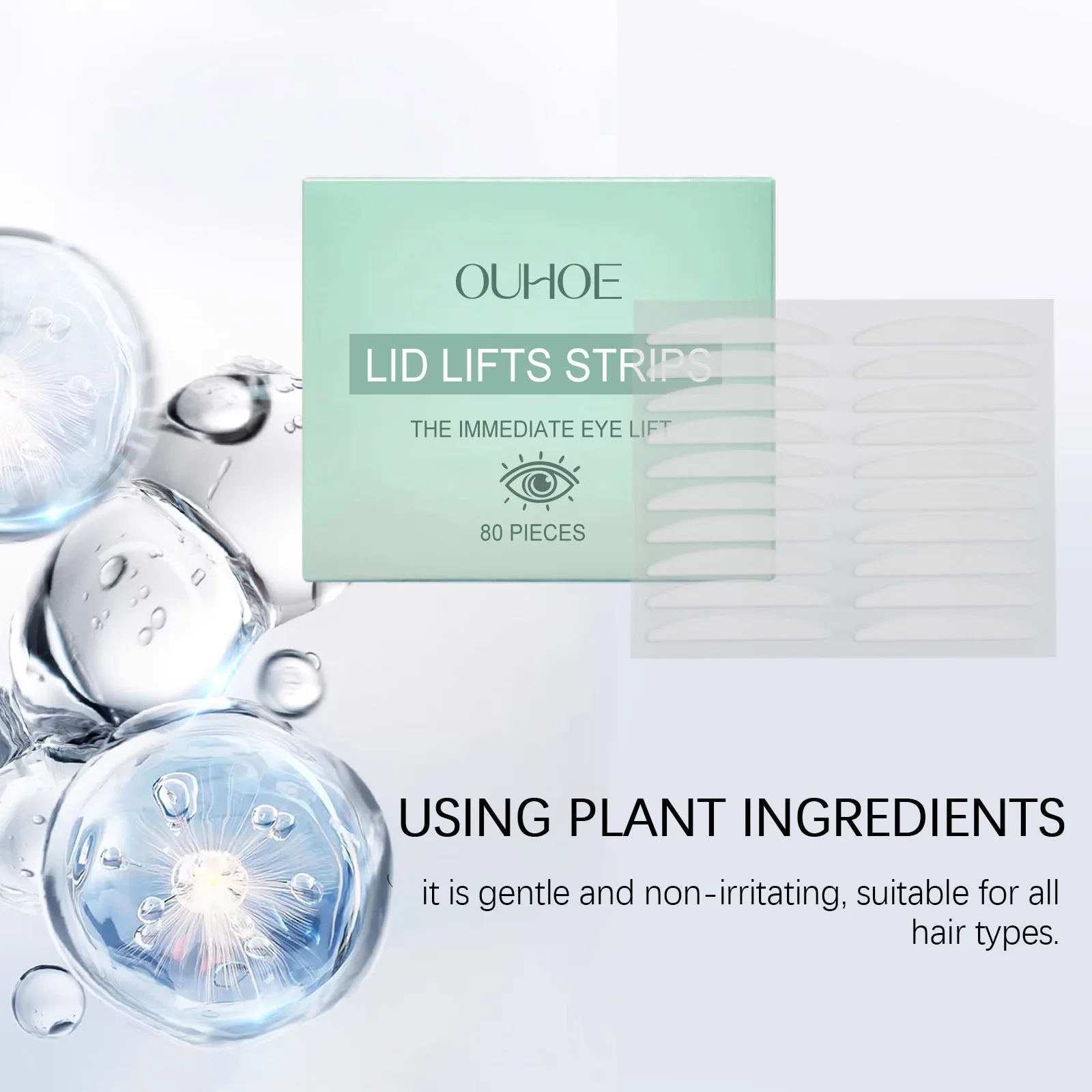 Eyelid Lift Strips Clear Shaping Big Eyes Lasting ที่มองไม่เห็น Natural Self-Adhesive Double Fold เทปตาสติกเกอร์แต่งหน้าเครื่องมือ