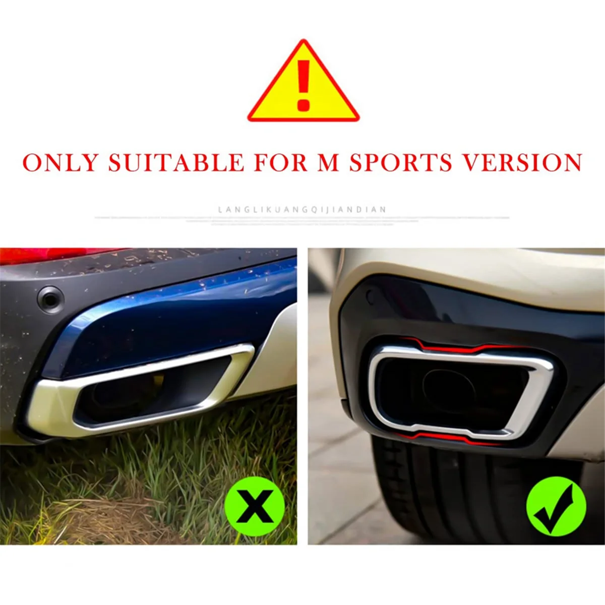 For BMW X5 G05 2021 2022 Car Exhaust Muffler Tail Pipe Trim Cover Stainless Steel Exterior Accessories