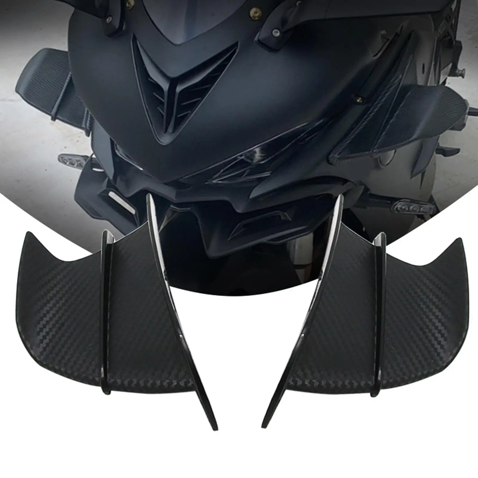 

2Pcs Motorcycle Modification Fixed Winglets Decoration Accessories