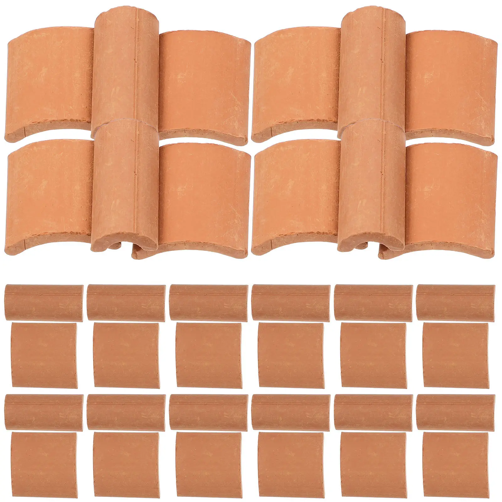 

120Pcs Miniature Roof Tiles Simulation Sand Table Decor Mini House DIY Layout Small Roof Tiles Models Micro Landscape