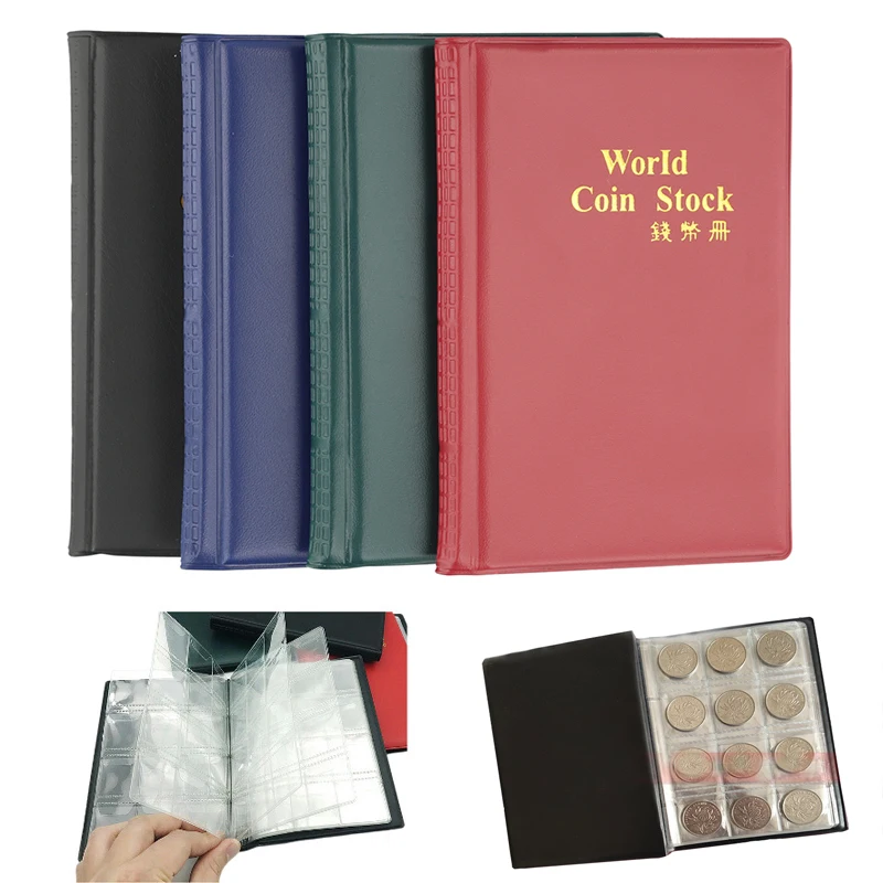 120 Pockets Coin Collection Book 10 Pages Coin Collection Holder Album Commemorative Coin Organizer Storage