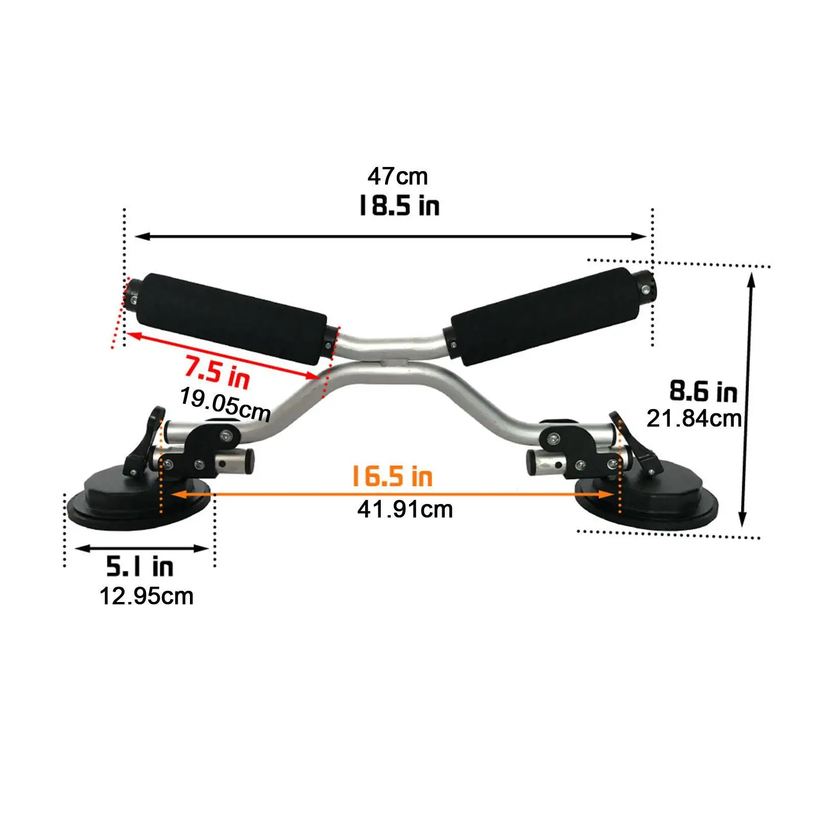 Kayak Roller Mount Assist System Adjustable Roof Rack Loader with Suction Cups for SUV Car Tops