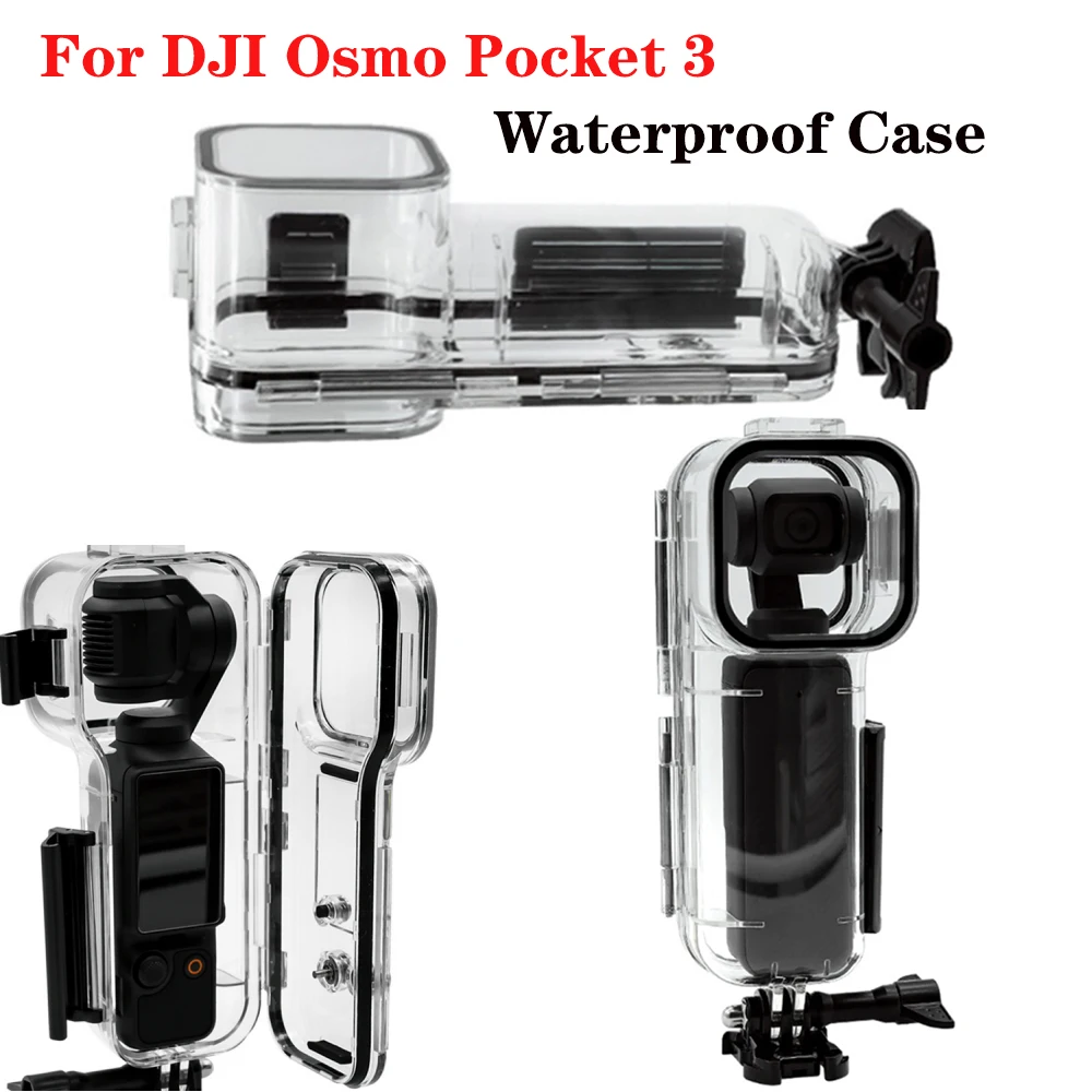 45M Action Camera Waterproof Case For DJI Osmo Pocket 3 Underwater Diving Housing Cover For OSMO Pocket 3 Camera Cases Parts