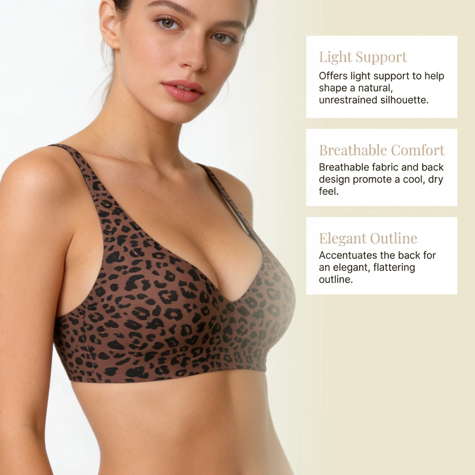 S-XL Ladies Bra Collection Breathable Comfortable No Rims Gathering Deep V No Steel Ring Extension Large Woman Soft Wireless Bra