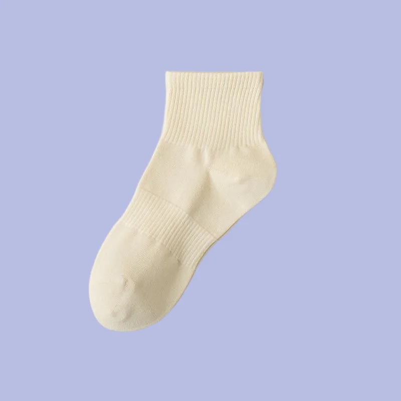 Chaussettes Courtes Fines en Coton pour Femme, Respirantes, Décontractées, Solides, Nouvelle Collection Printemps et Été, 5/10 Paires